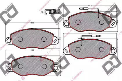 Комплект тормозных колодок DJ PARTS BP2144